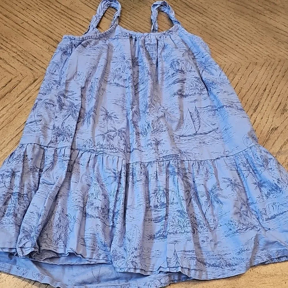 Gap Blue Floral Sleeveless Dress Size S